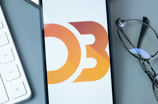 New York, USA - 30 August 2024: D3 JS Logo on Phone Screen, Company Icon on Display