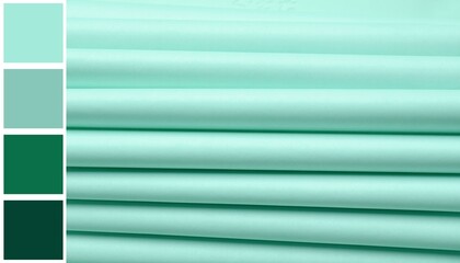 Closeup view of folded paper sheets. Different color patterns
