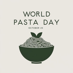 World Pasta Day vector design template good for celebration usage. World Pasta Day design. Continuous line drawing. eps 10.