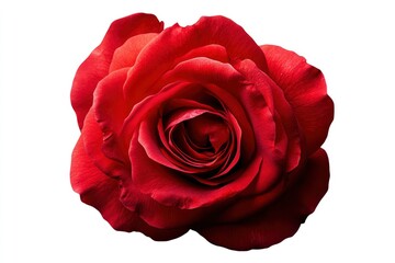 Red Rose Flower. Red Rose against on isolate white background. clipping path, ai