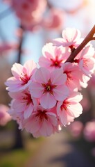 Spring Blossoms Up Close: Pink Floral Phone Wallpaper