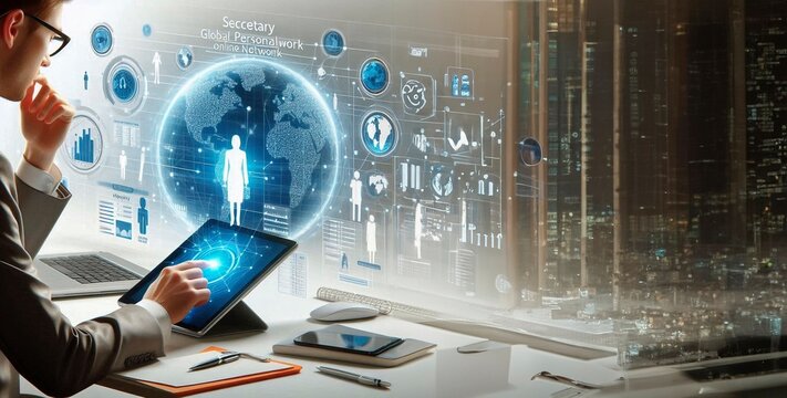 person working on a computer