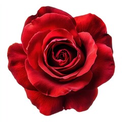 Red Rose Flower. Red Rose against on isolate white background. clipping path, ai