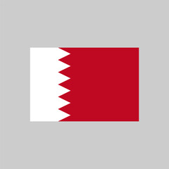 National flag of Bahrain. Bahrain country flag vector illustration 