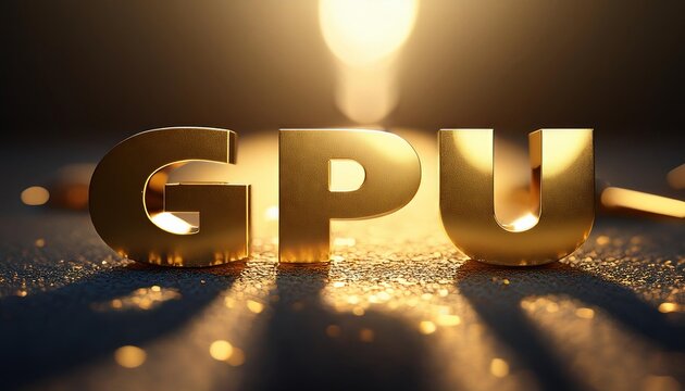 Golden Text Representing GPU Technology Innovation