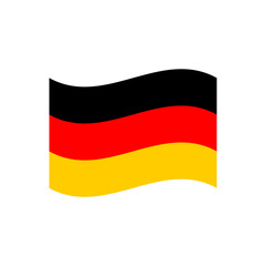 Germany national flag. German country wavy flag vector illustration isolated on white