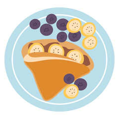 Russian Blini crepe traditional Slavic pancakes