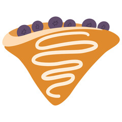 Russian Pancakes Blini crepes illustration