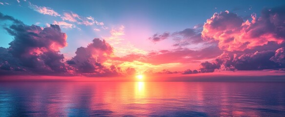 Fototapeta premium Sunset over the Ocean