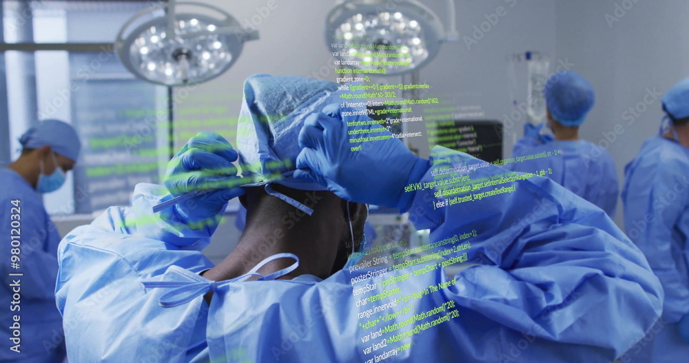 Poster image of data processing over diverse surgeons during operation