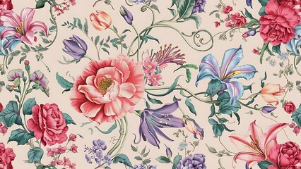 Seamless floral pattern design