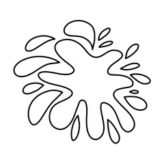 Liquid splash of water and juice. Fresh Juice outline splash vector illustration