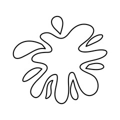 Liquid splash of water and juice. Fresh Juice outline splash vector illustration