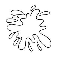 Liquid splash of water and juice. Fresh Juice outline splash vector illustration