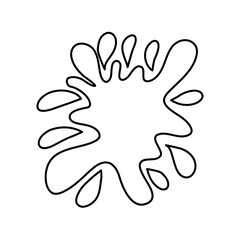 Liquid splash of water and juice. Fresh Juice outline splash vector illustration