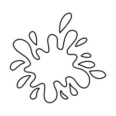 Liquid splash of water and juice. Fresh Juice outline splash vector illustration