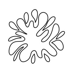 Liquid splash of water and juice. Fresh Juice outline splash vector illustration