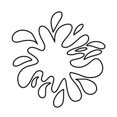 Obraz premium Liquid splash of water and juice. Fresh Juice outline splash vector illustration