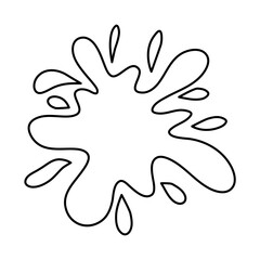 Liquid splash of water and juice. Fresh Juice outline splash vector illustration