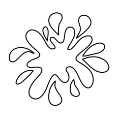 Liquid splash of water and juice. Fresh Juice outline splash vector illustration