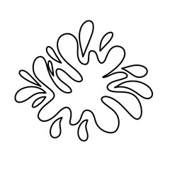 Liquid splash of water and juice. Fresh Juice outline splash vector illustration