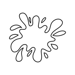 Liquid splash of water and juice. Fresh Juice outline splash vector illustration