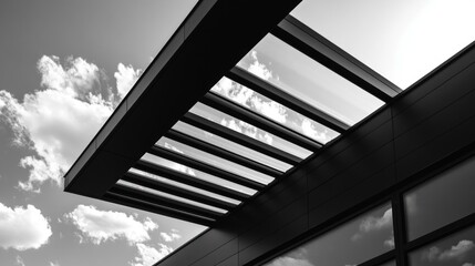 Eaves and Sky, showcasing the striking architectural lines of eaves contrasted against a vast, open sky, emphasizing the interplay of form and space.