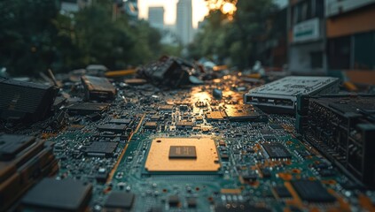 Close Up of Circuit Board