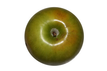 isolated apple. apple top view. apple details.