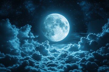 Full Moon in the Night Sky