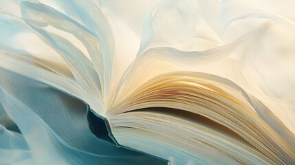 Open Book Covered by Sheer Fabric