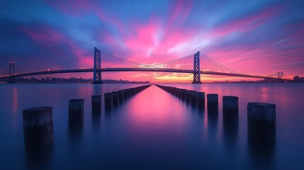 Fototapeta premium Bridge Sunset