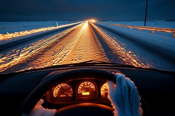 A haunted stretch of highway where drivers report feeling icy hands on the steering wheel late at night