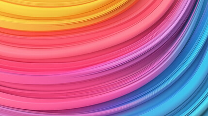 Obraz premium Abstract colorful wave pattern with smooth curved lines in shades of yellow pink purple and blue creating a dynamic flow 