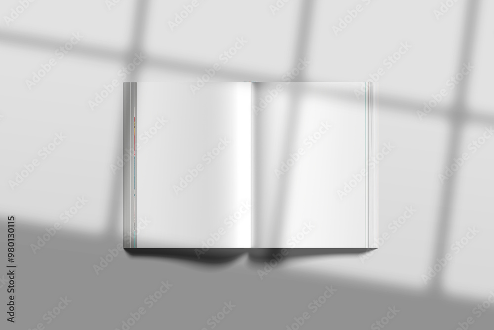 Wall mural magazine, catalog or brochure mock up isolated on gray background. 3d illustration