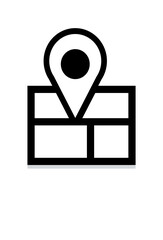 simple map icon for design.location directions