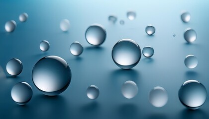 Floating spheres with depth of field on a minimalist 3D background