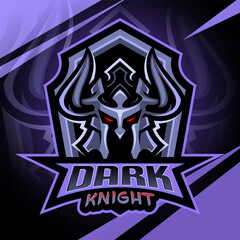 Dark knight esport mascot logo design