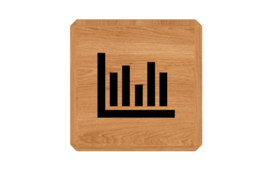 Chart graph diagram bar histograms icon isolated on white