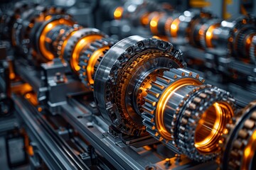 Obraz premium Exploring mechanical engineering concepts car transmission, motor structure, and drive systems