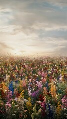 Background of Flowers Field
