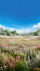 Background of Flowers Field