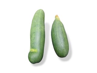 vegetable cucumber group on white background.