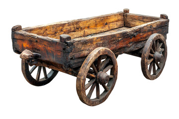 Obraz premium a wooden cart with wheels