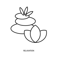 relaxation concept line icon. Simple element illustration. relaxation concept outline symbol design.