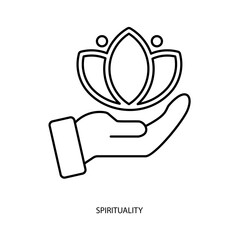 spirituality concept line icon. Simple element illustration. 
spirituality concept outline symbol design.