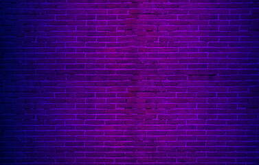 Violet and blue gradient brick wall. Halloween background