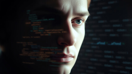 Face with Projected Code.