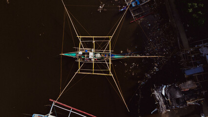 Boats and fishermen at the maragondon river cavite