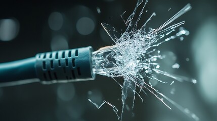 Close-up of a network cable being cut, symbolizing the disruption caused by a cyber attack.